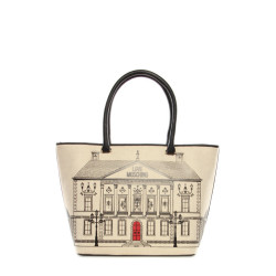 Shopper Moschino Love beige-black